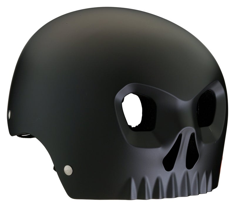 Mongoose Street Hardshell Skull Youth Bike Helmet, Black Medium - Image 1